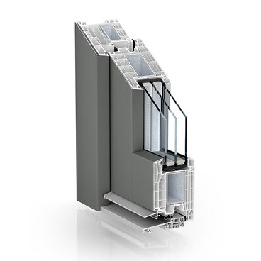 Premium residential door system – KÖMMERLING 88 AluClip inward opening