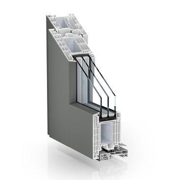 Premium residential door system – KÖMMERLING 88 AluClip outward opening